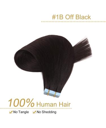 Yilite Tape Extensions Real Hair - 65cm Natural Black 20 Pieces - Invisible Silky Straight Skin Weft Tape-In Extensions #1B - Buy Online on GoSupps.com