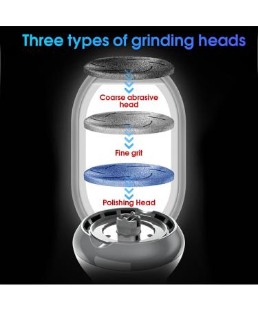 dijiusidy Hand Held Electronic Foot Callus Dead Skin Remover Professional Heel Grinding Adjustable Feet File Pedicure Accessories - Buy Online on GoSupps.com