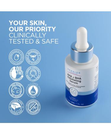 Dernier Exfoliating Serum with AHA + BHA 0.5% Face Wash Skin Care Lactic Acid Salicylic Acid Hyaluronic Acid for Hyperpigmentation & Pore Minimizing Cell Regenerator (1 fl oz) - Buy Online on GoSupps.com