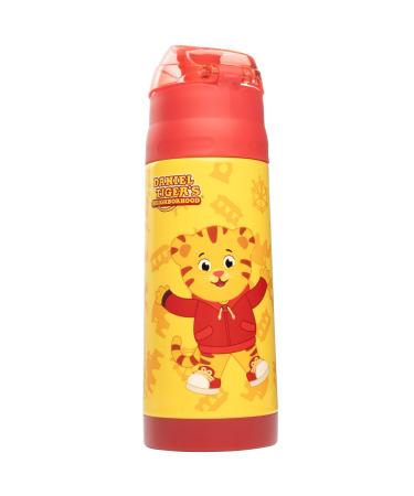 Daniel Tiger 13 oz Insulated Water Bottle with Latching Lid - Easy to Use for Kids - Reusable Spill Proof & BPA-Free Keeps Drinks Cold for Hours Fits in Lunch Boxes & Bags Fun for Back to School Yellow