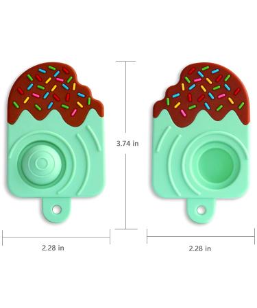 FATEORT Baby Teething Toy | Silicone Popsicle Shape Teether | BPA Free - Mint Green | Christmas Gift for Babies 6-12 Months - Buy Online on GoSupps.com