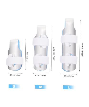 FRCOLOR 3pcs Finger Pressing Device - Thumb & Finger Protector Brace Metal Board & Sponge Capsule for Care - Blue - Buy Online on GoSupps.com
