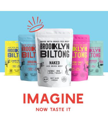 Brooklyn Biltong | Air Dried Grass Fed Beef Snack | South African Jerky | Whole30, Paleo, Keto Approved | Gluten & Sugar Free | Made in USA | 8 oz Bag (Original) - Buy Online on GoSupps.com