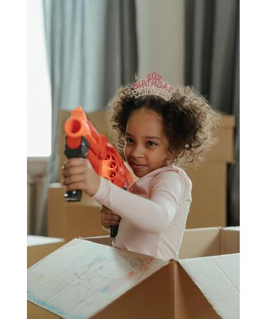 DAMI Happy Birthday Crown Headband - Gold Rhinestone Princess Tiara for Girls and Women - Buy Online on GoSupps.com