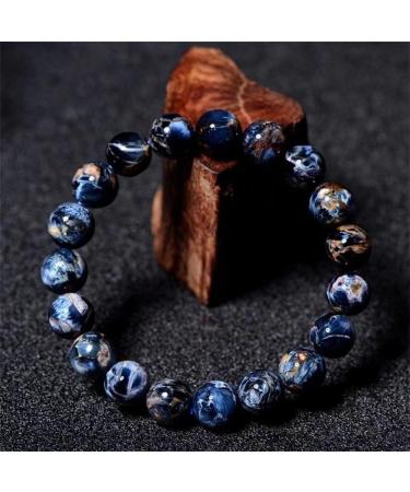 Genuine 10MM Pietersite Stone Beads Bracelet - Certified Chatoyant Gemstone from Namibia - Buy Online on GoSupps.com