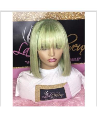 Buy BGHJUE African Green Bob Lace Front Wig - Pre-Plucked Human Hair for Black Women - Buy Online on GoSupps.com