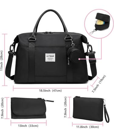 Mommy Hospital Bag Set - Diaper Tote & Maternity Gift for Newborn, Baby Shower - 4PCS Black - Buy Online on GoSupps.com