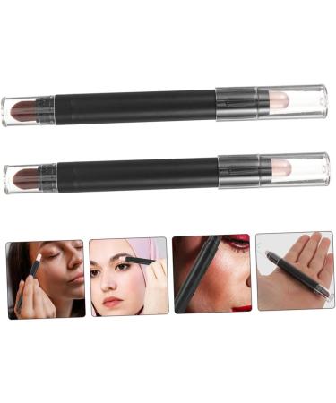 IWOWHERO 2pcs Eye Shadow Sticks Double Ended Makeup Brush Eye Makeup Tool Eye Brushes for Eyeshadow Black Abs - Buy Online on GoSupps.com