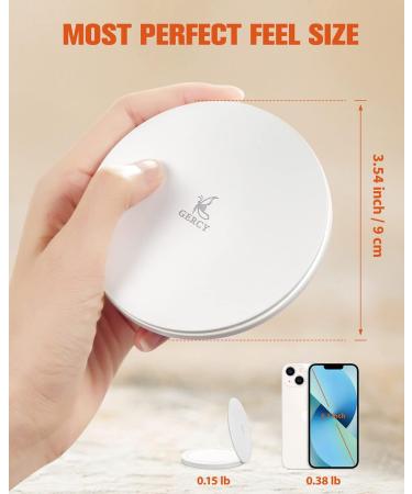 Gercy LED Compact Mirror with 3 Color Lights | Portable Purse Pocket Mirror 1x/2x Magnification | USB Rechargeable 3.5 inch Round Travel Mirror - Buy Online on GoSupps.com