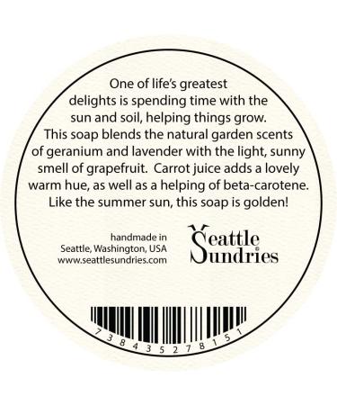 Garden Fresh Geranium & Grapefruit Bar Soap - All Natural 4oz | Eco-Friendly Gardener Gift for Men & Women in Low Waste Tin - Buy Online on GoSupps.com