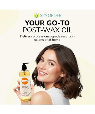 Dermwax Calendula Post Wax Oil 16oz Post Wax Oil That Helps Calm Skin Instantly After Waxing Gentle Post Wax Care for All Skin Types Helps Remove Wax Residue Paraben & Alcohol-Free - Buy Online on GoSupps.com
