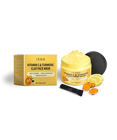 Turmeric Clay Mask - Vitamin C Clay Face Mask - Deep Cleasing