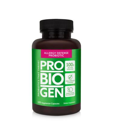 Probiogen Allergy Defense Probiotic: Smart Spore Technology DNA Verified 100X Better Survivability 120 Count