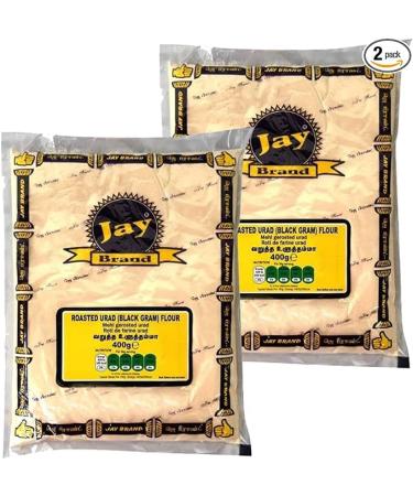 Seelans Superstore Jay Brand Urad Flour | 400G | Papad Four | White Lentil Flour | Vegan | Nutritious | Indian Origin (Pack of 2)