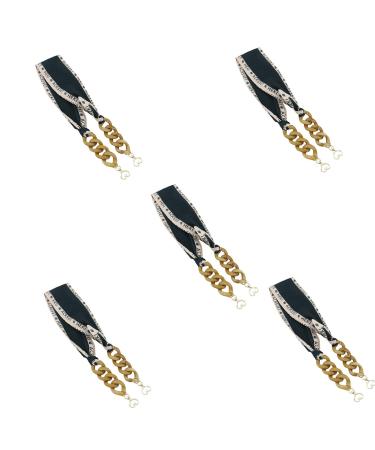 SBTRKT 5 pieces of acrylic fiber glasses chain waterproof and corrosion-resistant robust non-slip fall-proof small cleaning suitable for sunglasses sunglasses
