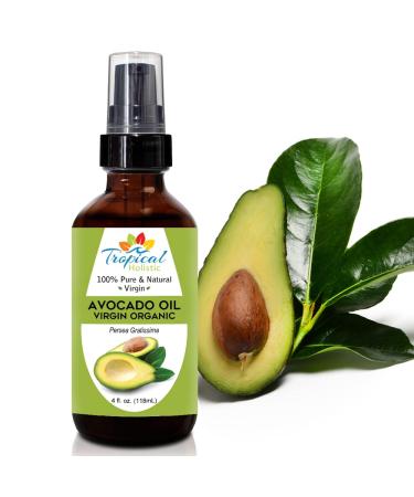 100% Pure Avocado Oil 4 oz - Unrefined Cold Pressed Carrier Oil for Hair Skin Face & Nails | Ideal for DIY Beauty - Buy Online on GoSupps.com