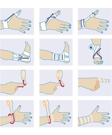6 Rolls Self Adhesive Bandage Wrap Tape Self Adherent Vet Wrap Tattoo Grip Tape Elastic Cohesive Bandage for Athletic Sports  Finger Wrist Swelling Sprains Assorted Colors 1 Inch x5 yard - Buy Online on GoSupps.com