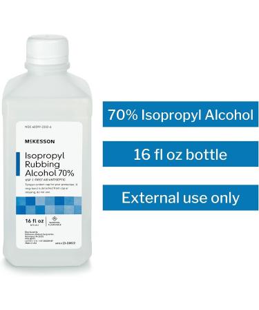 McKesson 70% Isopropyl Rubbing Alcohol - 16 oz First Aid Antiseptic - Pack of 1 - Buy Online on GoSupps.com