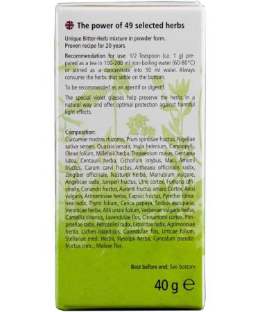 ANCENASAN Herbal 40g - 49 Bitter Herbs & Spices | Alcohol-Free Gluten-Free Vegan 100% Natural Supplement - Buy Online on GoSupps.com