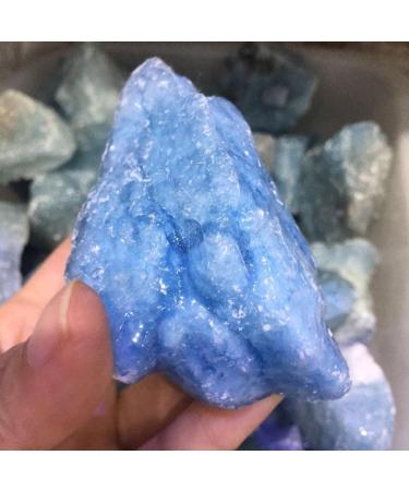 Crystal Large Size Natural Raw Aquamarine Quartz Crystal Rough Rock Gemstone Natural Gemstones and Minerals Suitable for Home Office Decoration FUZEGRDLI