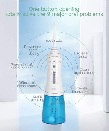 Professional Cordless Water Flosser - IPX7 Waterproof Portable Dental Oral Irrigator for Home & Travel 3 Modes Rechargeable 300ml - Buy Online on GoSupps.com
