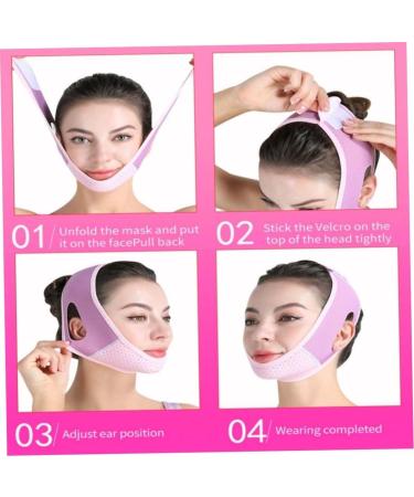 Double Chin Reducer V Line Facial Mask Face Lifting Tape Soft Chin Strap for Women Restore Skin Elasticity Face Lifting Tape Purple - Buy Online on GoSupps.com