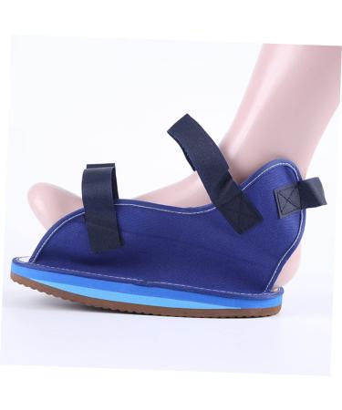 GLEAVI Square Toe Sandals for Women - Ankle Braces for Broken Feet - Foot Protective Shoes for Fracture Care - Blue - Buy Online on GoSupps.com