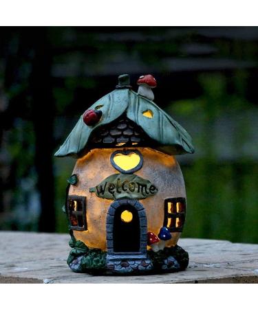 Sculpture Garden Solar Light Pendant Outdoor Garden Decoration Accessories Courtyard Balcony Decoration Crafts Small House Light Resin Model Landscape Statues (Color : C) (A) - Buy Online on GoSupps.com