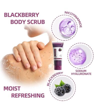 Blackberry Rejuvenating Exfoliating Scrub Organic Exfoliating Body Scrub Niacinamide Deep Cleansing Moisturizing Bath Scrub (200ml) - Buy Online on GoSupps.com