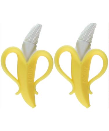 Nuby Nananubs Banana Massaging Toothbrush (Pack of 2) 2 Count (Pack of 1)