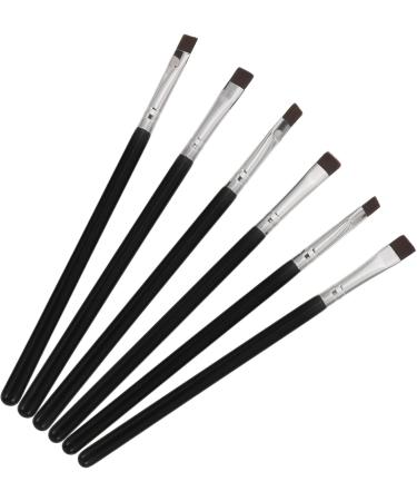 Baluue 24 Pcs Flat Eyebrow Brush Eye Liner Brush Eye Cosmetics Brush Makeup Brush Artificial Fiber Black - Buy Online on GoSupps.com