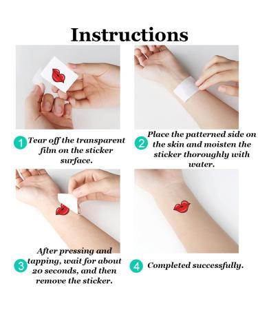 Valentine's Day Temporary Tattoos - 130PCS Red Pink Heart Lips Flowers - Waterproof Fake Tattoo Stickers for Women Kids - Perfect for Valentine's Day Wedding Party Favors - 10 Sheets - Buy Online on GoSupps.com