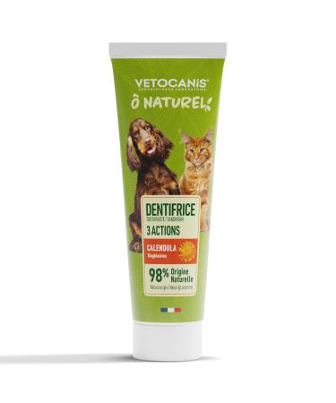 VETOCANIS - Toothpaste for Dogs and Cats - Triple Action Dental Care - Tartar, Healthy Gums - With Calendula Extract - Made in France