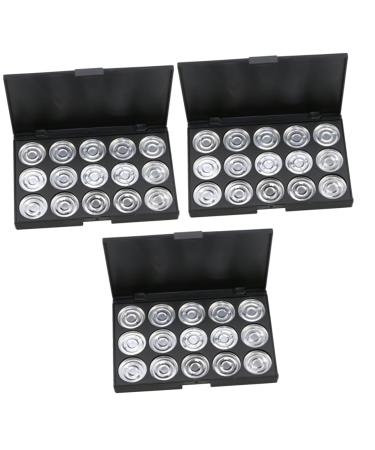 Didiseaon 3pcs 15 Empty Cosmetic Travel Cosmetic Case Eyeshadow Palette Empty Makeup Cosmetic Box Concealer