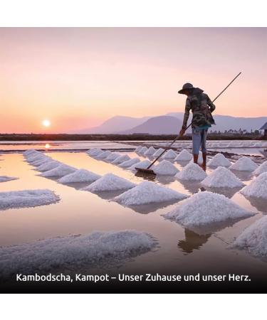 Pepperfield Kampot Sea Salt - 100% Natural Coarse Salt Beads Hand Harvested Ideal for Mills Sustainable Gourmet Quality for Cooking Marinating and Decorating 120g - Buy Online on GoSupps.com