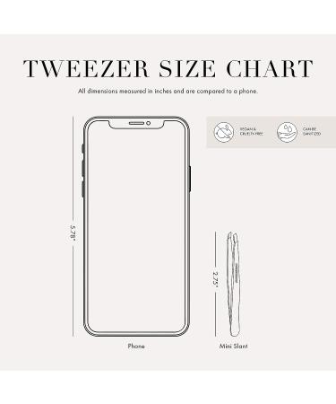 Tweezerman Mini Slant Tweezer - Granite Sky | Travel Tweezers for Eyebrows and Facial Hair - Buy Online on GoSupps.com