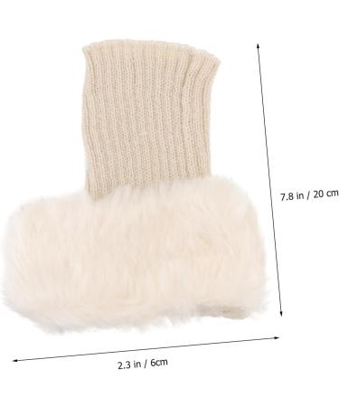 Toddmomy 3 Pairs Women's Fur Boot Covers - Ankle Harm-Preserving Socks & Cuffs for Winter Comfort | Stylish Knee-High Acrylic Accessories - Buy Online on GoSupps.com