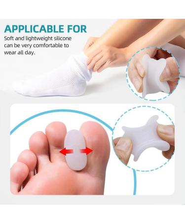 Soft Toe Separator & Gel Toe Caps - 8 Pack Hallux Valgus Spreader for Optimal Toe Protection & Correction - Buy Online on GoSupps.com