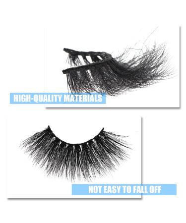 Ycnpeatt 25mm Long 8D Faux Mink False Eyelashes - Handmade Natural Wispy Fluffy Lashes for Makeup - Buy Online on GoSupps.com