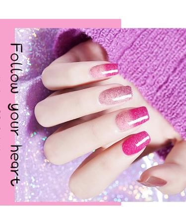 Allenbelle Colour Changing Gel Nail Polish Set - Mood Chameleon Soak Off UV LED Thermal Temperature Art Manicure Kit - Buy Online on GoSupps.com