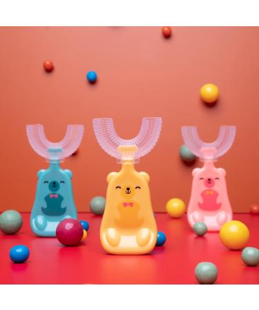 3 Pack U-Shaped Toddler Toothbrush for Kids Age 2-8 - Double-Layered Bristles for Deep Cleaning - Buy Online on GoSupps.com