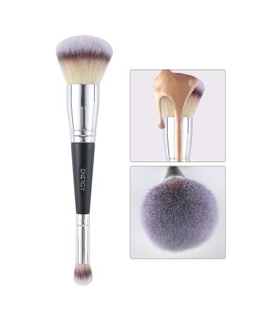 ENERGY Makeup Brushes Dual Sided Airbrush Foundation Brush Concealer Brush Luxe Synthetic Hair Perfect for Liquid Cream Powder Blending Buffing Contouring Flawless Face Brush Dual Ended Makeup Brush