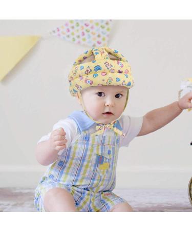 Adjustable Baby Toddler Protective Cap | Soft Safety Helmet for Learn to Walk | Infant Anti-Fall Head Protection Hats (Yellow Candy) - Buy Online on GoSupps.com