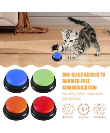 Skjjl Buzzer Set for Dogs - 4 Interactive Sound Buzzers with Recording Function for Training & Communication - Buy Online on GoSupps.com