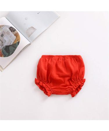 HASAKI Baby Diaper Cover - 2Pcs Linen Bloomer Shorts Set | Toddler Newborn Boys Girls Underwear | 2-3 Years Yellow+Red - Buy Online on GoSupps.com