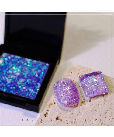 10 Color LED Gel Glitter Sequins Soak Off UV Solid Glitter Glue Solid Glitter Sequins Gel Nail Polish Elf Mermaid Gel(08) Style08