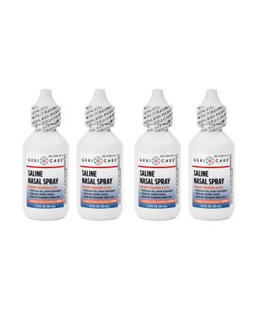 GeriCare Saline Nasal Spray 1.5 FL OZ Moisturizing Sodium Chloride 0.65% (Pack of 4)