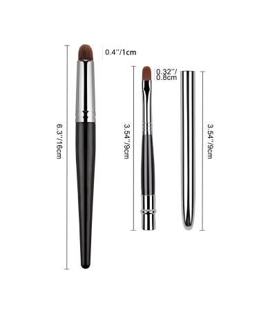 BLEGGEIT Lipstick Brush Set - 2 Portable Brushes for Lips Eyeshadow and Concealer | Travel-Friendly Makeup Tools - Buy Online on GoSupps.com