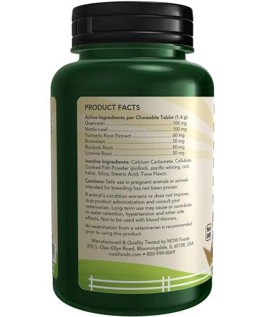 Now Foods Pets Pet Allergy Chewable Tablets - 75 Count | Natural Allergy Relief - Buy Online on GoSupps.com