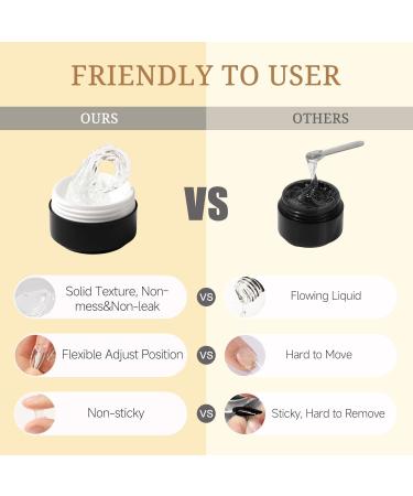  GZMAYUEN GZMAYUEN 3D Gel Nail Art Set - 2 Pcs Transparent White Solid Sculpture Builder Nail Extension Gel for Nail Construction - Buy Online on GoSupps.com